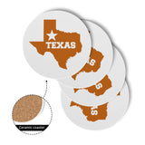 Texas Round Ceramic Coasters