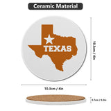 Texas Round Ceramic Coasters